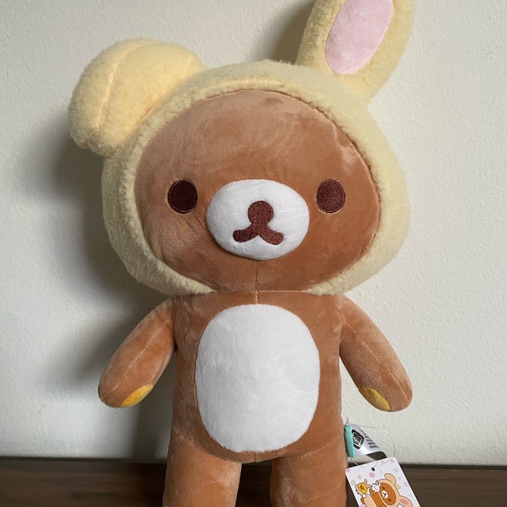 BRAND NEW San-X 18 Inch Rilakkuma with Bunny Ears Easter Plushie Round1 NWT